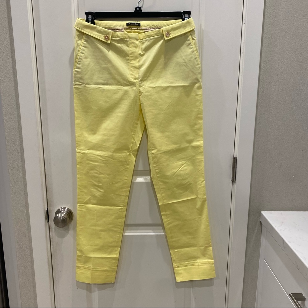 Massimo Dutti Cropped Yellow Pants - Picture 8 of 8